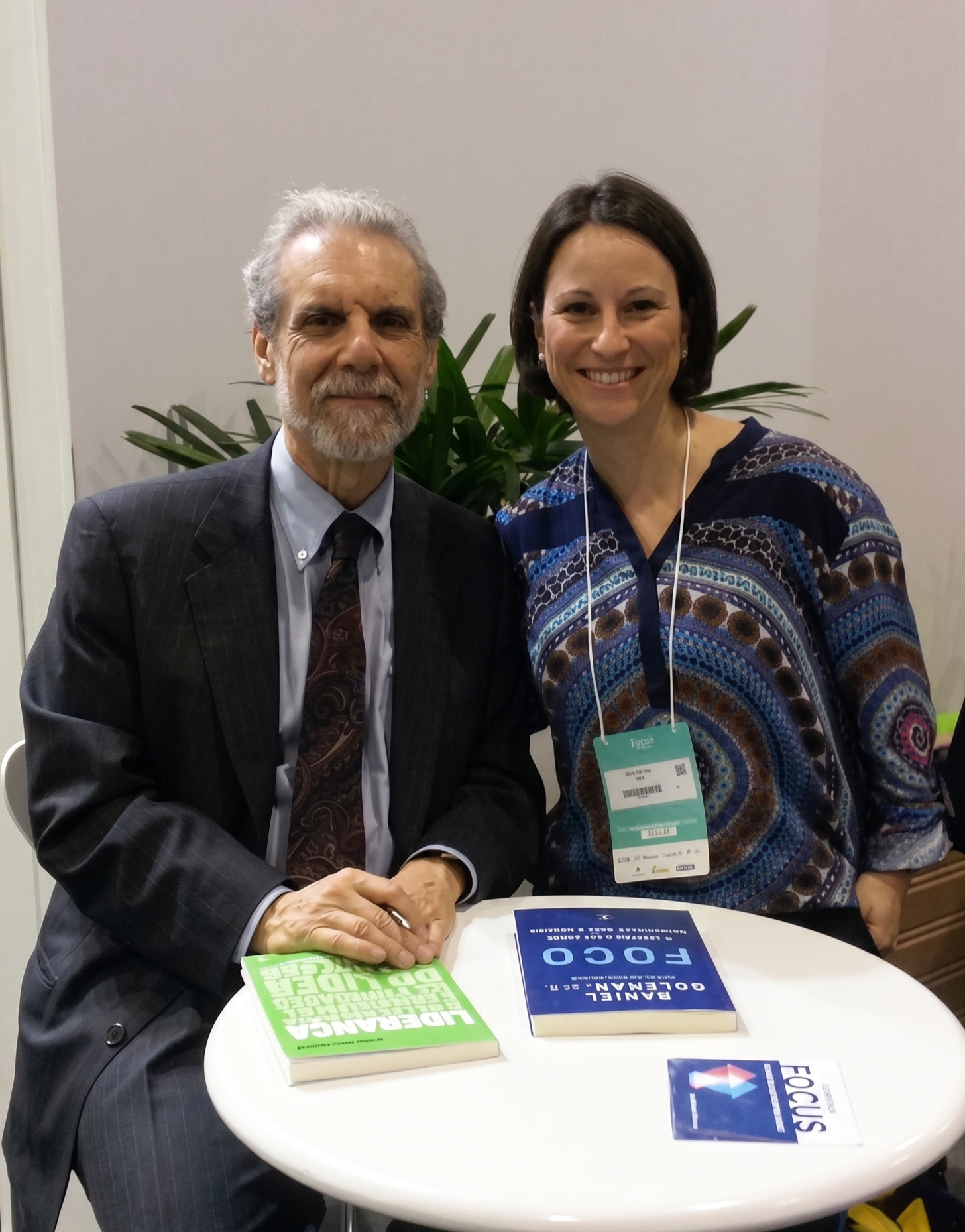 Tuly Rocha com Daniel Goleman
